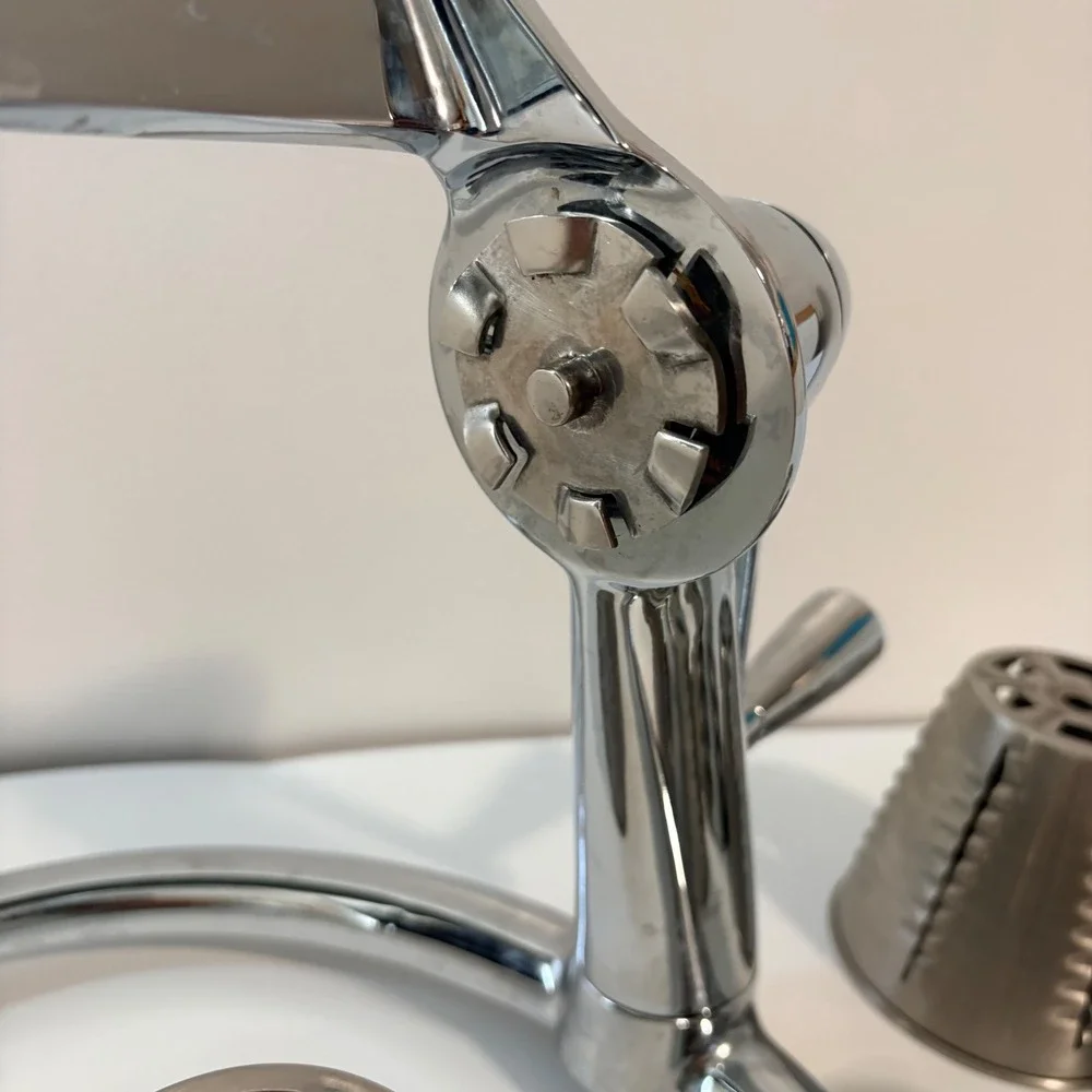 Vintage Stainless Steel Rotary Grater Slicer 5 Cones Manual Food Processor USED